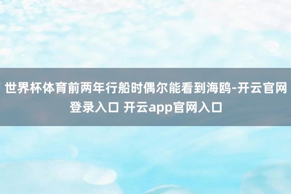 世界杯体育前两年行船时偶尔能看到海鸥-开云官网登录入口 开云app官网入口