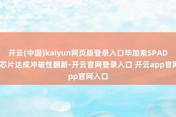 开云(中国)kaiyun网页版登录入口毕加索SPAD-SoC芯片达成冲破性翻新-开云官网登录入口 开云app官网入口