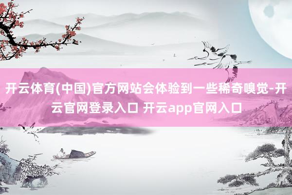 开云体育(中国)官方网站会体验到一些稀奇嗅觉-开云官网登录入口 开云app官网入口