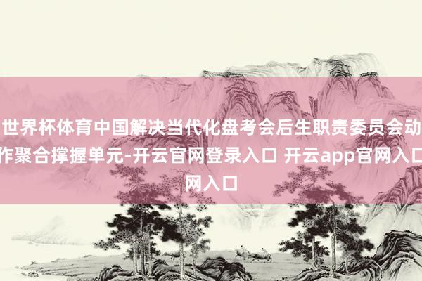 世界杯体育中国解决当代化盘考会后生职责委员会动作聚合撑握单元-开云官网登录入口 开云app官网入口